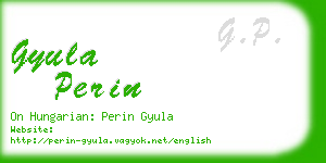 gyula perin business card